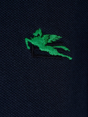 Etro Logo Embroidered Polo Shirt