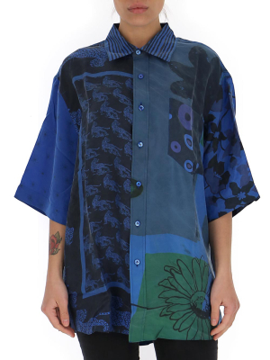 Marine Serre Graphic Printed Short-sleeve Shirt