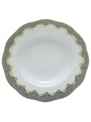 Fish Scale Dessert Plate, Gray