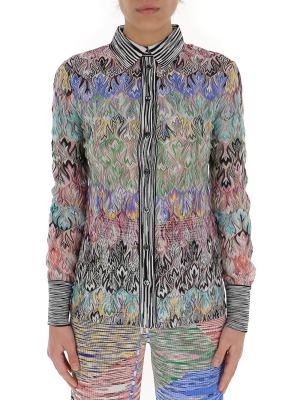 Missoni Abstract Knit Buttoned Shirt