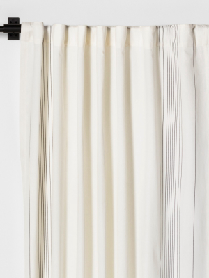 Engineered Plaid Curtain Panel Sour Cream - Hearth & Hand™ With Magnolia