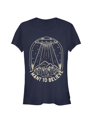 Junior's The X-files Want To Believe Ufo T-shirt