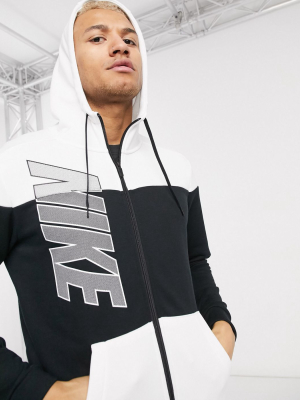 Nike Training Hoodie In Black And White