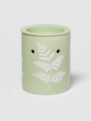 5.2" X 4.5" Porcelain Matte Glaze Wax Warmer Green - Threshold™