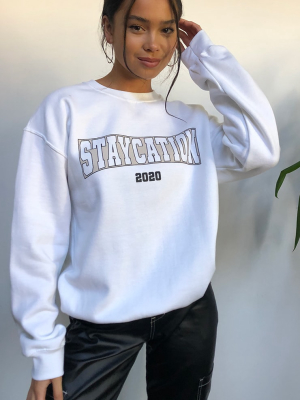 Ecru Staycation 2020 Printed Sweatshirt