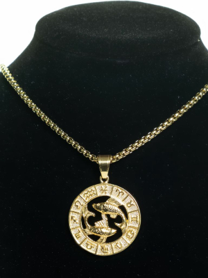 Dell Arte By Jean Claude Pisces Zodiac Sign Pendant Necklace