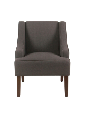 Classic Solid Swoop Arm Accent Chair - Homepop