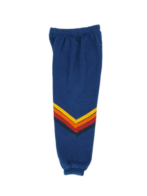 Kid's Chevron Sweatpants - Royal