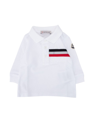 Moncler Enfant Striped Detailed Polo Shirt