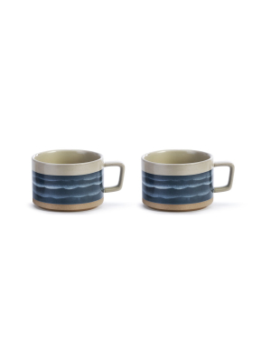 Demdaco Life Is Better At The Lake Soup Mug - Set Of 2 Blue