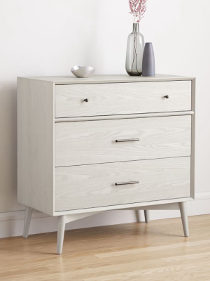 Mid-century 3-drawer Dresser - Pebble