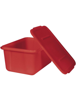 School Smart Storage Tote With Snaptite Lid, 7-1/2 X 11-3/4 X 15-1/2 Inches, Red