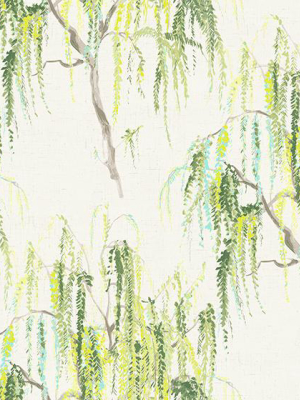 Jade Floral Wallpaper In Greens And Ivory By Carl Robinson For Seabrook Wallcoverings