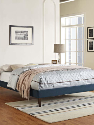 Tempo Azure Queen Bed Frame With Squared Tapered Legs