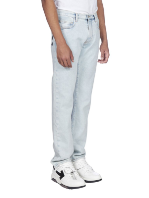 Off-white Straight Leg Jeans