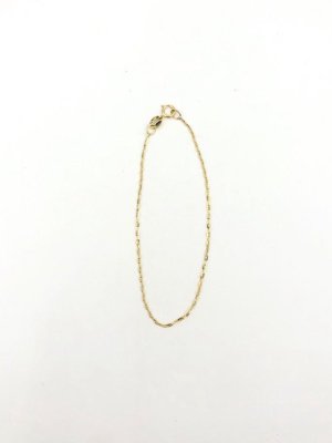 14k Anchor Bracelet