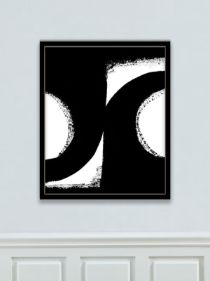 The Arts Capsule Framed Canvas Print - Black & White Stroke 21