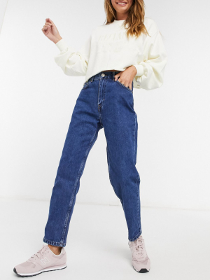 Pull&bear Mom Jean In Blue