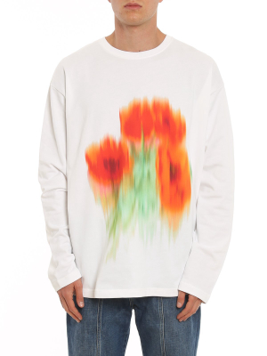 Kenzo Poppy Print Long Sleeve T-shirt