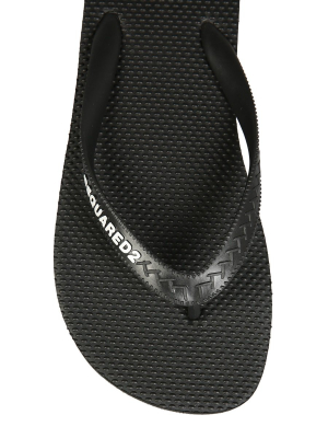 Dsquared2 Logo Print Flip Flops