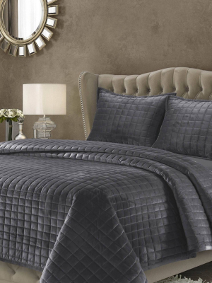 Florence Velvet Oversized Quilt Set - Tribeca Living