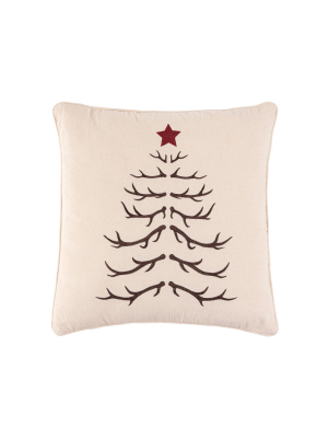 C&f Home 20" X 20" Antler Tree Pillow