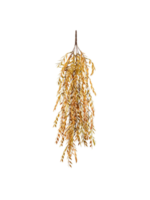 Vickerman Artificial 30" Salix Leaf Hanging Bush.