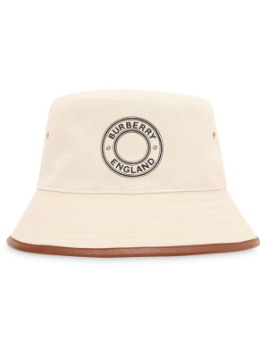 Burberry Logo Print Contrast-trimmed Bucket Hat