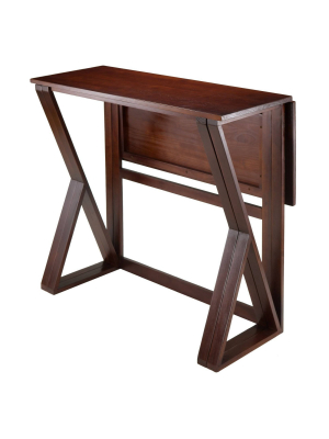 Harrington Drop Leaf High Table Wood/walnut - Winsome