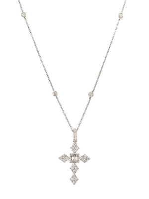 Unique Diamond Cross Necklace - Style P