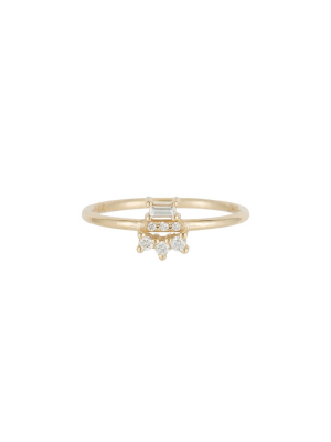 Baguette Lace Ring - Diamond