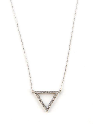 Bermuda Triangle Necklace, Silver