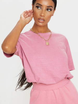 Dusty Pink Washed T Shirt