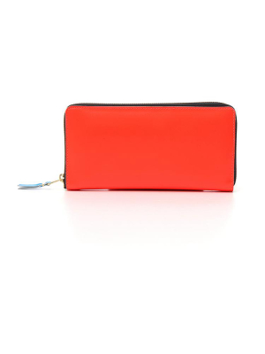 Comme Des Garçons Wallet Super Fluo Zipped Wallet