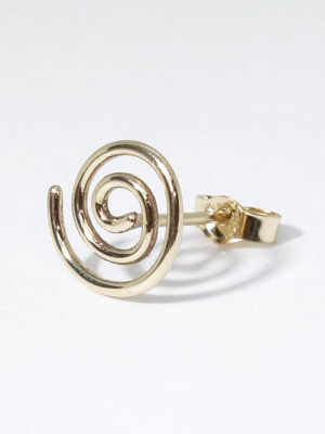 Spiral Stud Single Earring