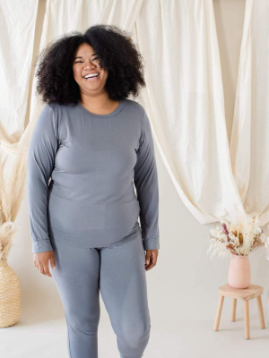 Women's Jogger Pajama Set In Charcoal