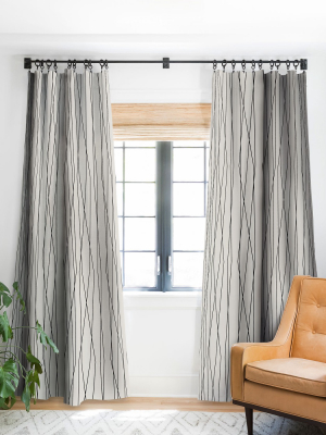 Heather Dutton Linear Cross Stone Single Panel Blackout Window Curtain By Deny Designs.