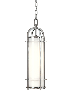 Hudson Valley Lighting Portland Pendant - Polished Nickel & Opal Glossy