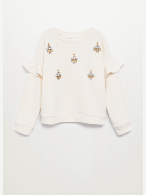 Crystals Cotton Sweatshirt