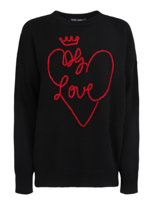 Dolce & Gabbana Love Embroidered Jumper