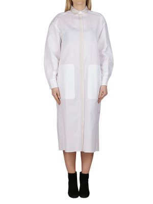 Agnona Contrast Trim Midi Shirt Dress