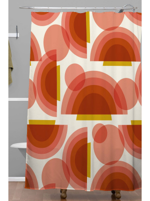 Heather Dutton Spectrum Shower Curtain Red - Deny Designs