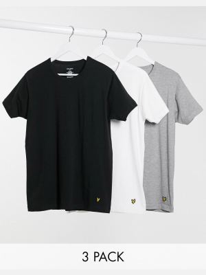 Lyle & Scott 3 Pack Lounge T-shirt In Multi