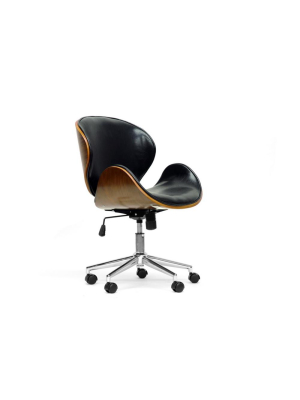 Sion Walnut And Black Modern Office Chair