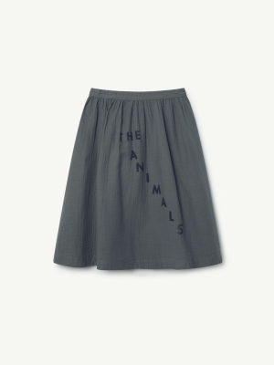 The Animals Observatory Sow Skirt - Grey/navy