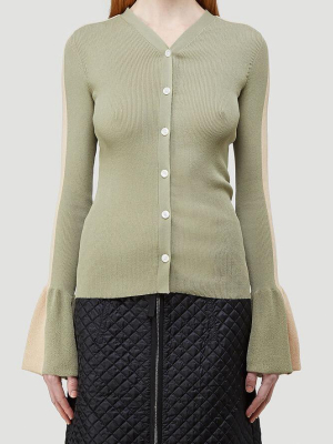 Moncler 1952 Tricot Flared Cuff Cardigan