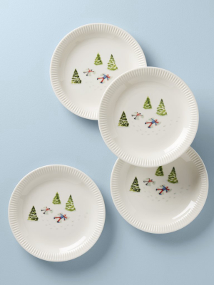 Profile Snow Day 4-piece Accent Plate Set