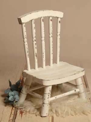 Wooden Windsor Chair - White