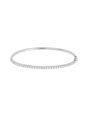 Classic Diamond Bangle - White Gold