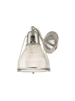 Haverhill 1 Light Wall Sconce Satin Nickel